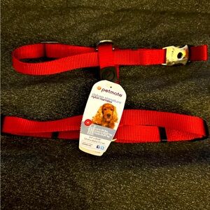 NEW Petmate red Deluxe Nylon Harness up to 50lb dog